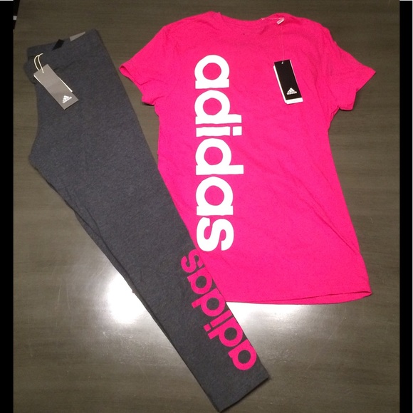 adidas Other - New adidas outfit legging go to tee medium set